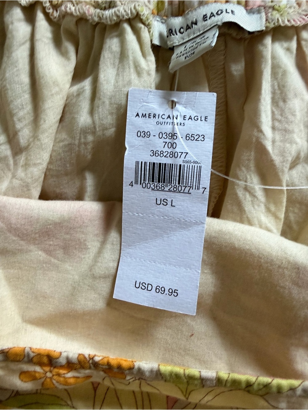 American Eagle Floral Boardwalk Dress Scoop Back Tiered midi floral large - Picture 6 of 6